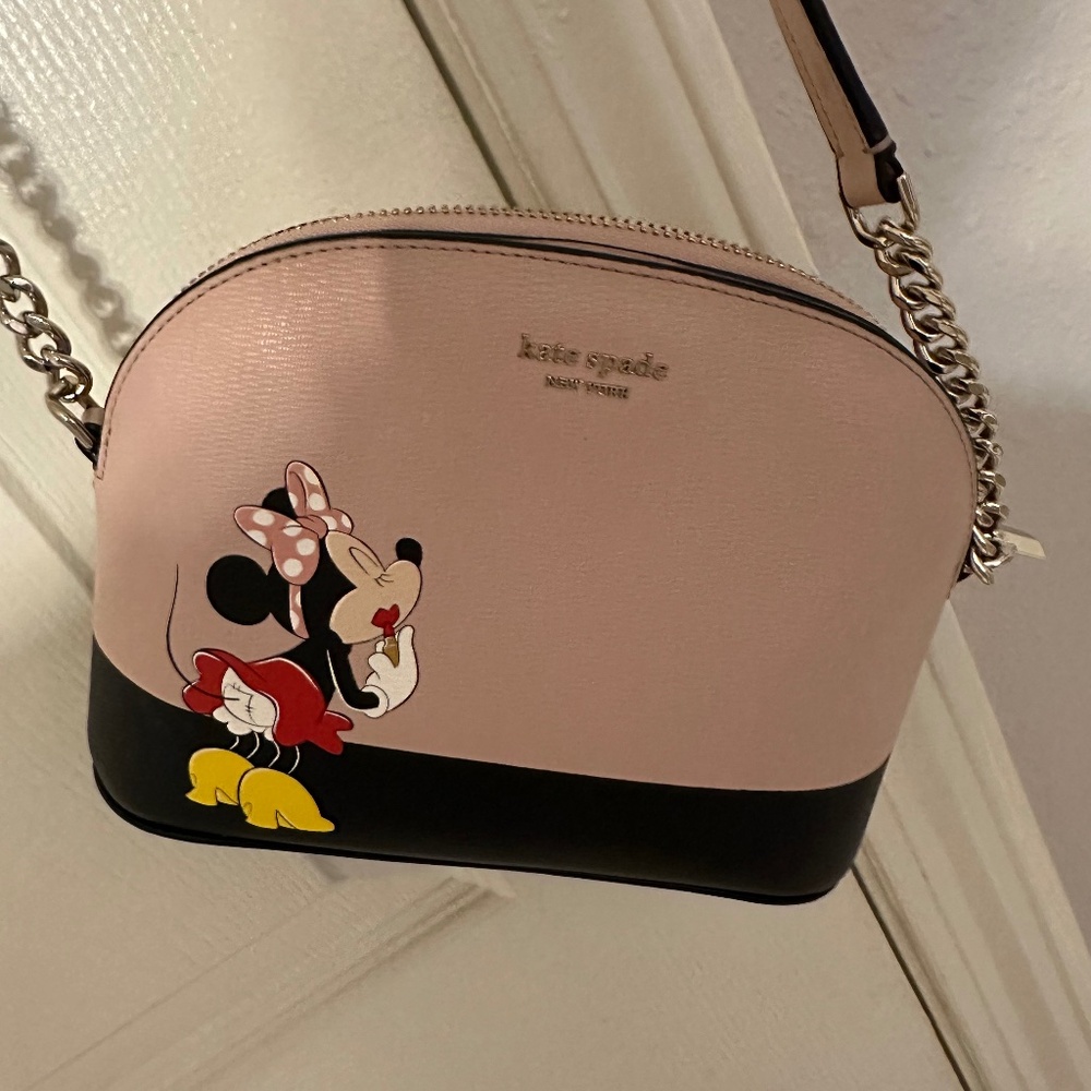 Disney x Kate Spade Minnie Mouse Dome Leather Crossbody